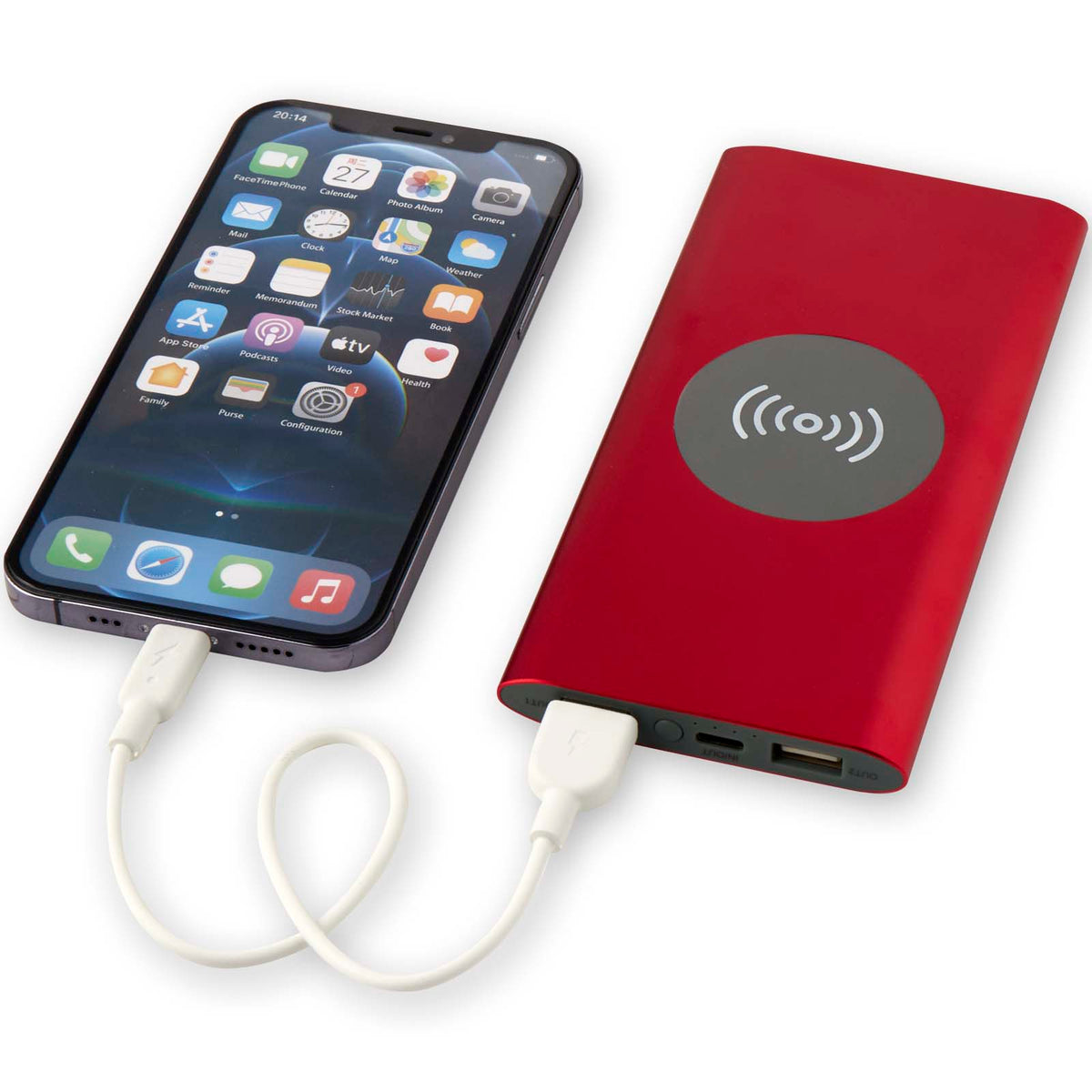 Juice trådlös 8 000 mAh Type C-powerbank i återvunnen aluminium