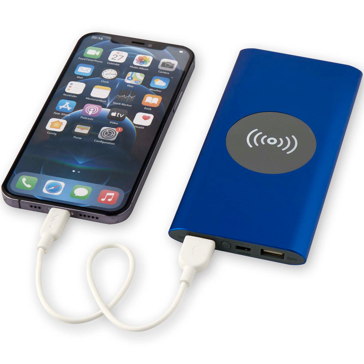Juice trådlös 8 000 mAh Type C-powerbank i återvunnen aluminium
