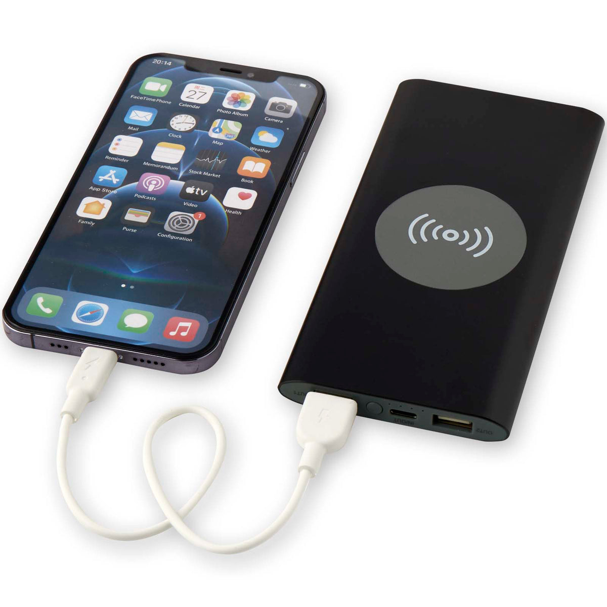 Juice trådlös 8 000 mAh Type C-powerbank i återvunnen aluminium