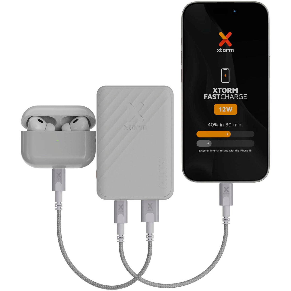Xtorm XG205 Go2 snabbladdande powerbank på 12 W, 5 000 mAh