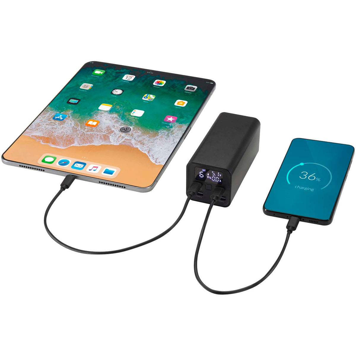 Acamar 20 000 mAh 70 W powerbank för bärbar dator av återvunnen aluminium