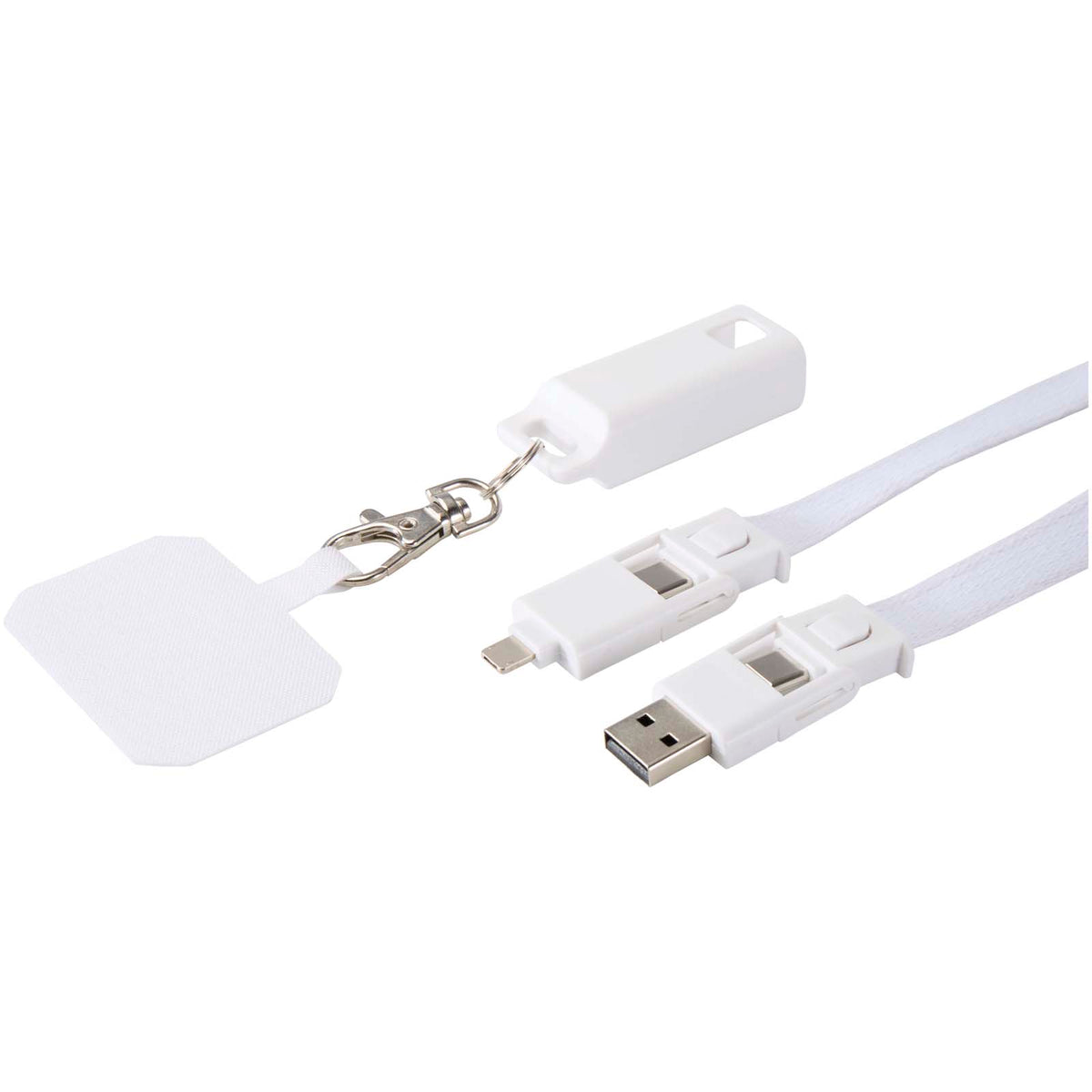 Franz logoband för smartphone av återvunnen plast med inbyggd datasynkroniseringskabel och 65 W snabbladdande 5-i-1-kabel