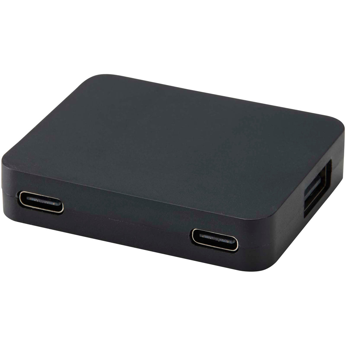Gaia 4-portars USB-hubb med USB-A- och Typ-C-utgång och dubbla ingångar – tillverkad av återvunnen plast