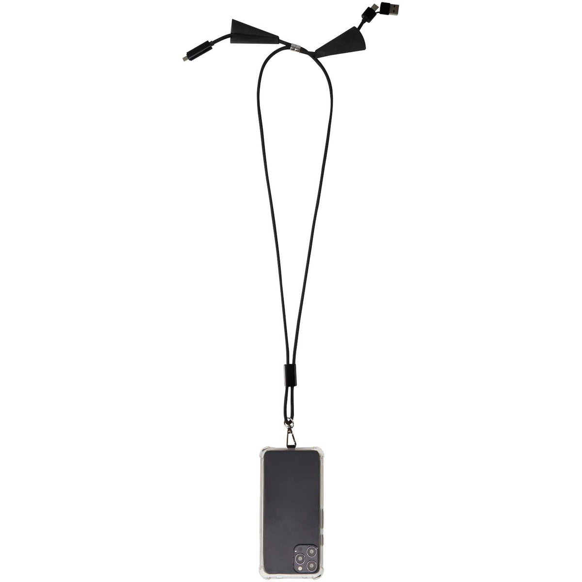 Funi logoband för smartphone av återvunnen plast med inbyggd datasynkroniseringskabel och 100 W snabbladdande 5-i-1-kabel