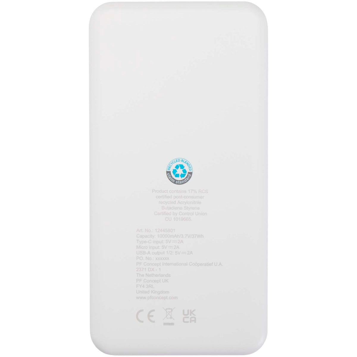Intan 10 000 mAh 10 W powerbank av återvunnen plast