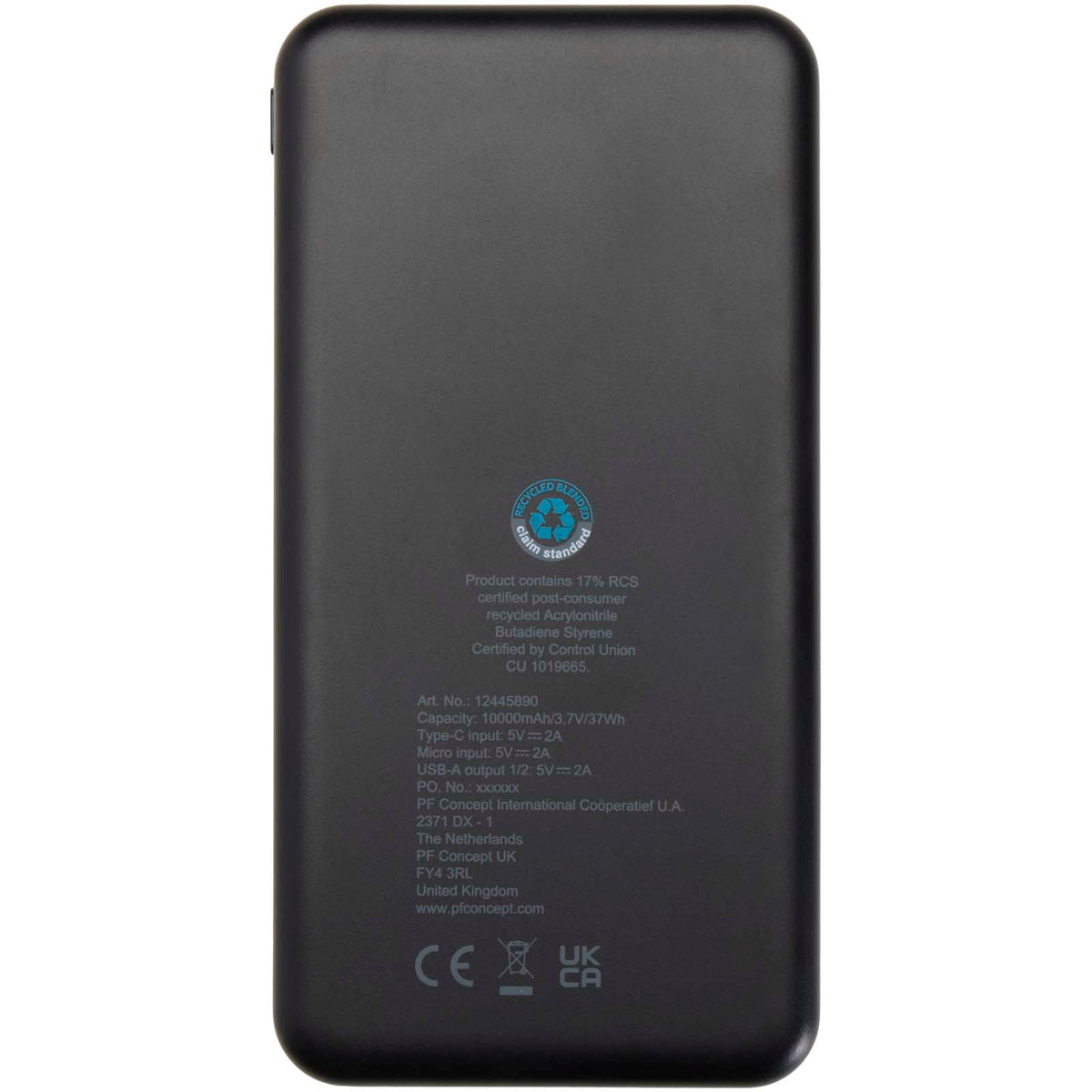 Intan 10 000 mAh 10 W powerbank av återvunnen plast