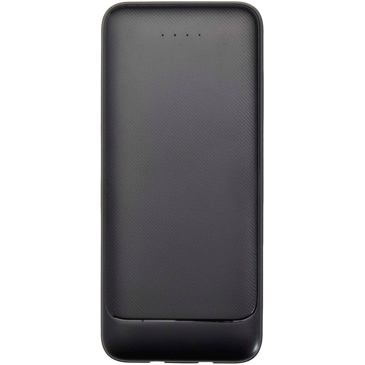 Adhil 10 000 mAh 10 W powerbank av återvunnen plast med två inbyggda kablar