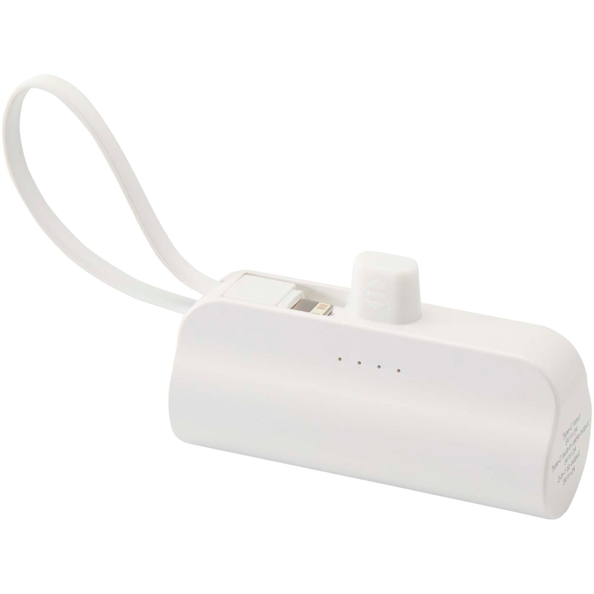Alnair 5 000 mAh 10 W Type-C powerbank av återvunnen plast med inbyggt flipstativ och 2-i-1-kabel