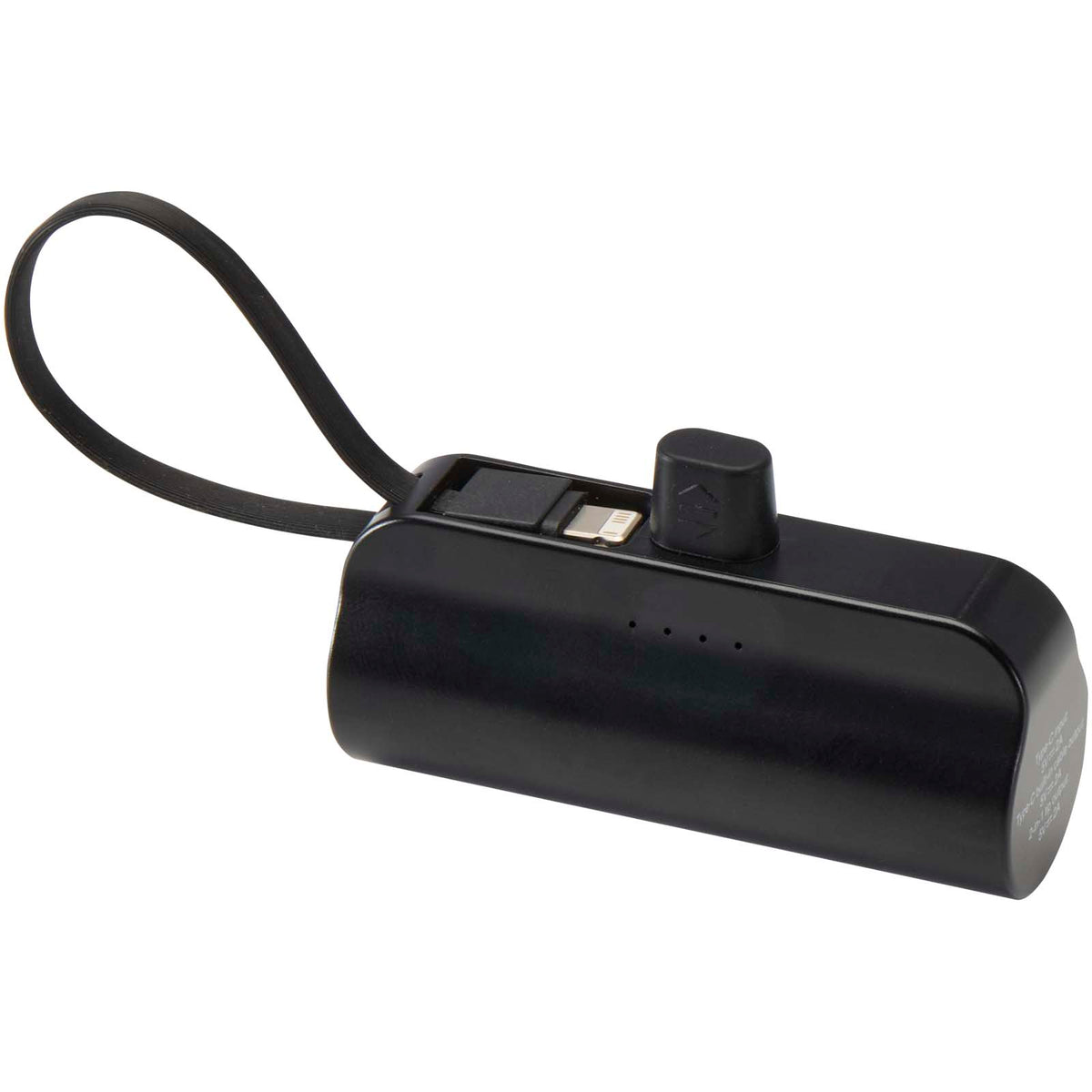 Alnair 5 000 mAh 10 W Type-C powerbank av återvunnen plast med inbyggt flipstativ och 2-i-1-kabel