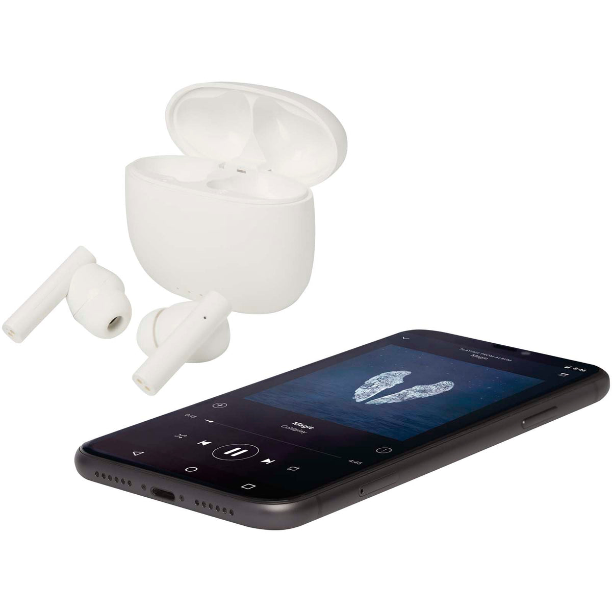 Alterf True Wireless Bluetooth®-öronsnäckor av återvunnen plast med öronproppar av silikon