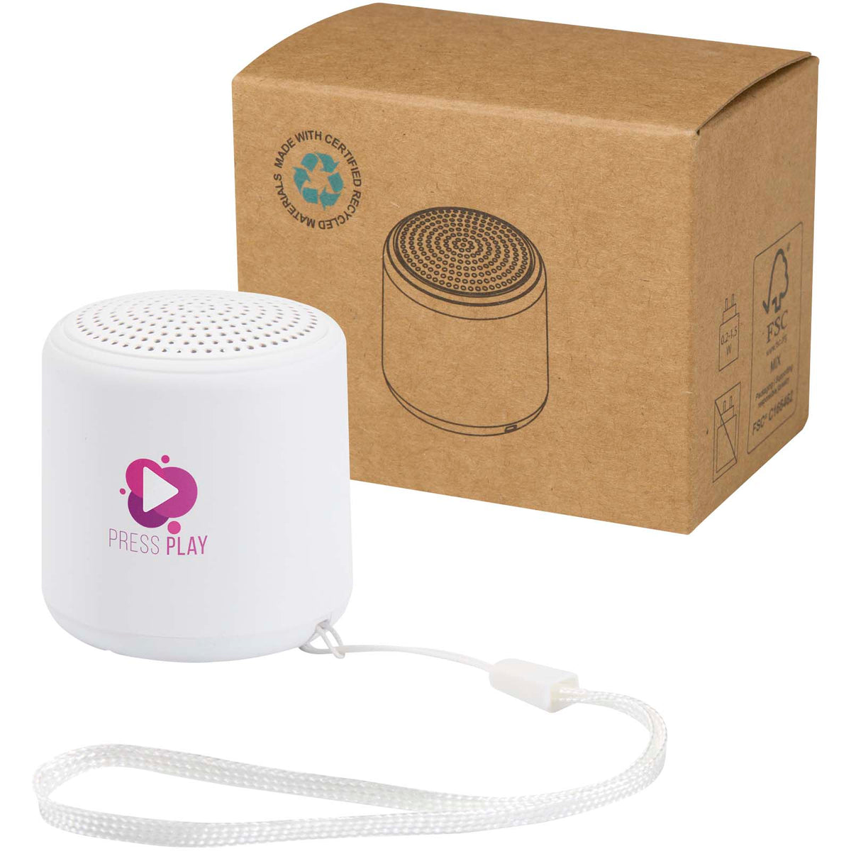 Velkis trådlös Bluetooth-högtalare på 3 W av återvunnen plast