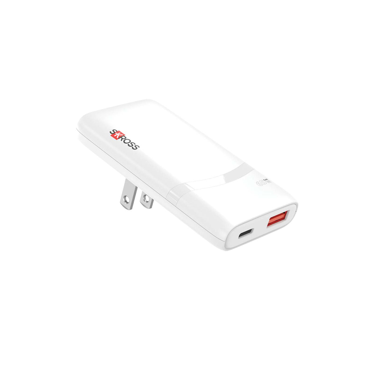 SKROSS® Klip Slim 65W laddare med flera uttag