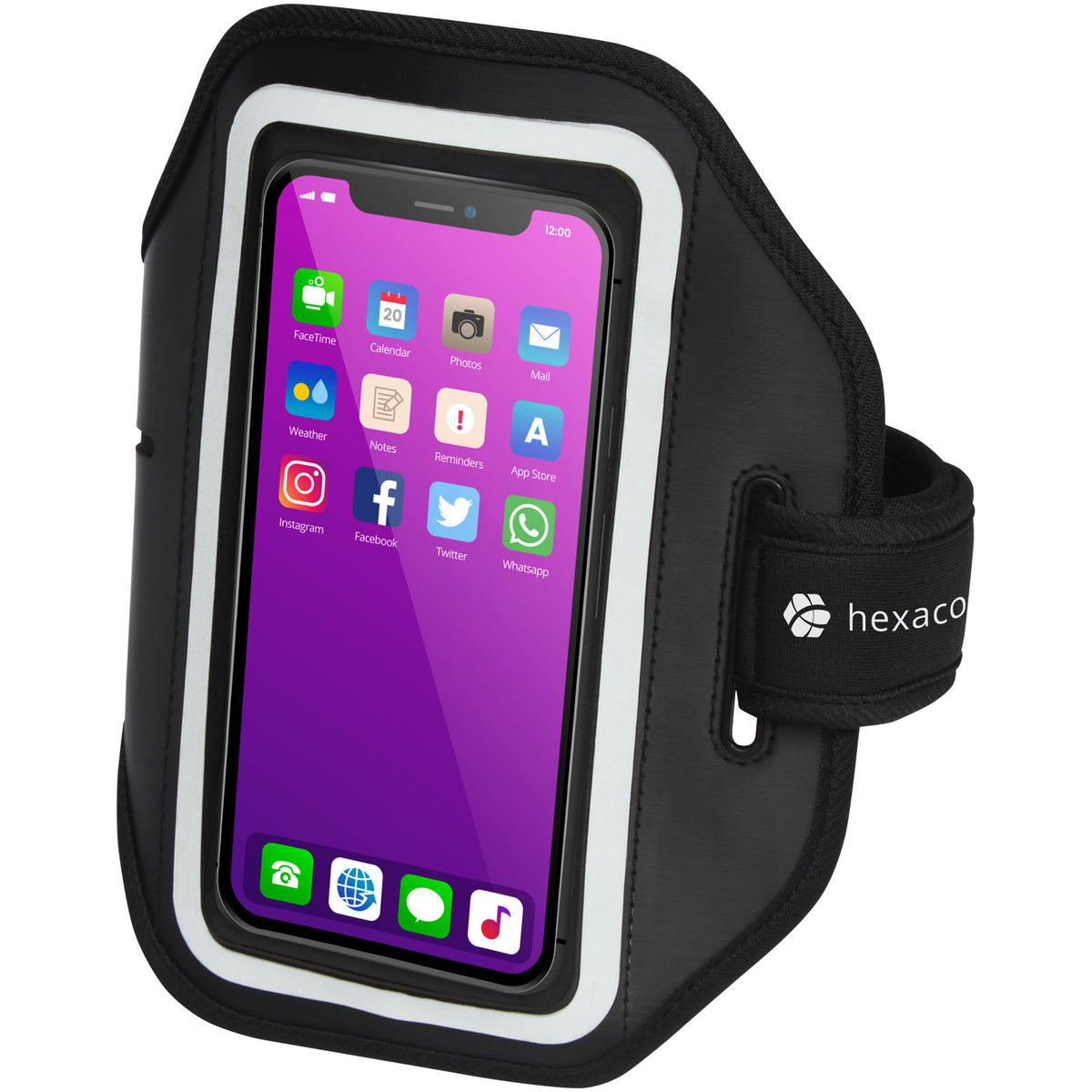 Haile reflekterande smartphone-armband med transparent skydd
