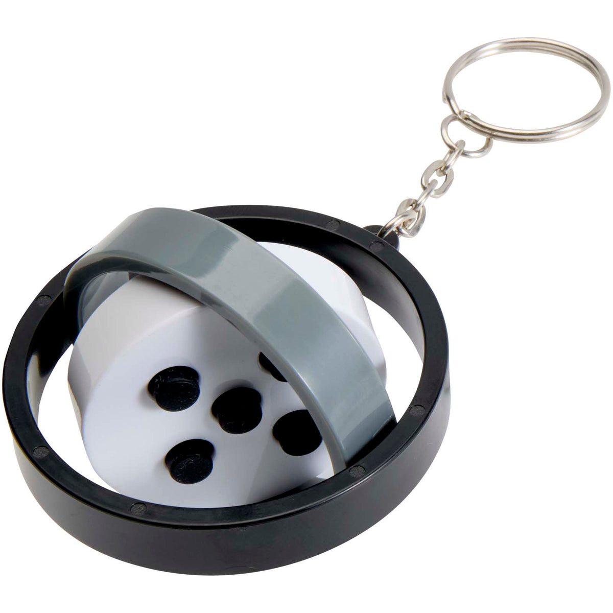 Spinx nyckelring med gyroskopisk fidget av återvunnen plast