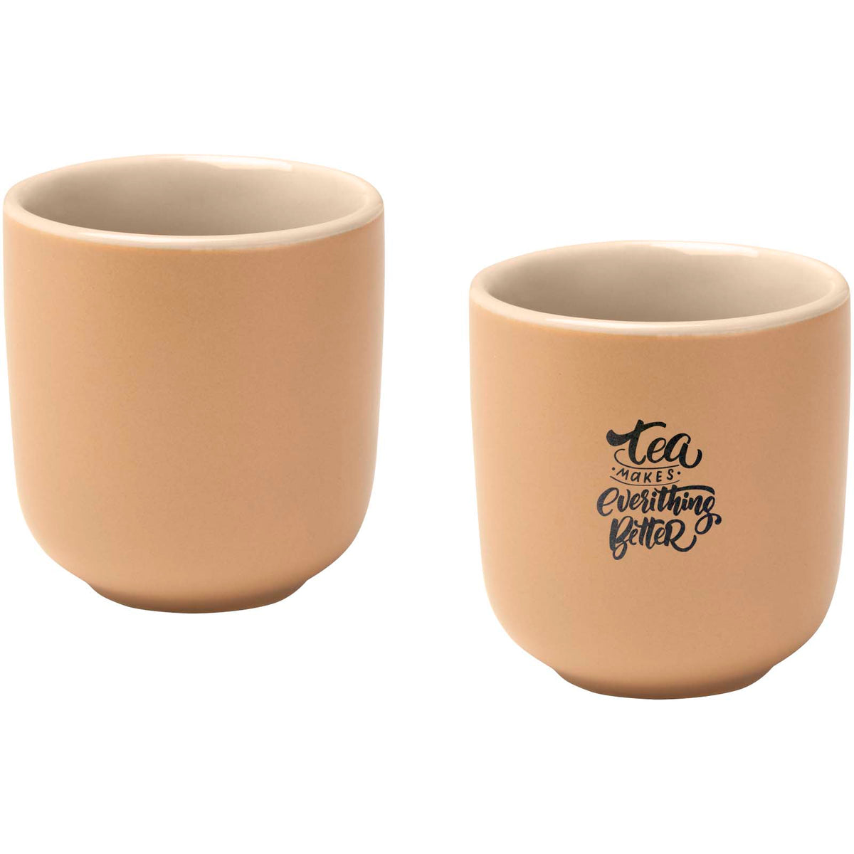 Male 90 ml espressokoppar av keramik – set om två med matt finish