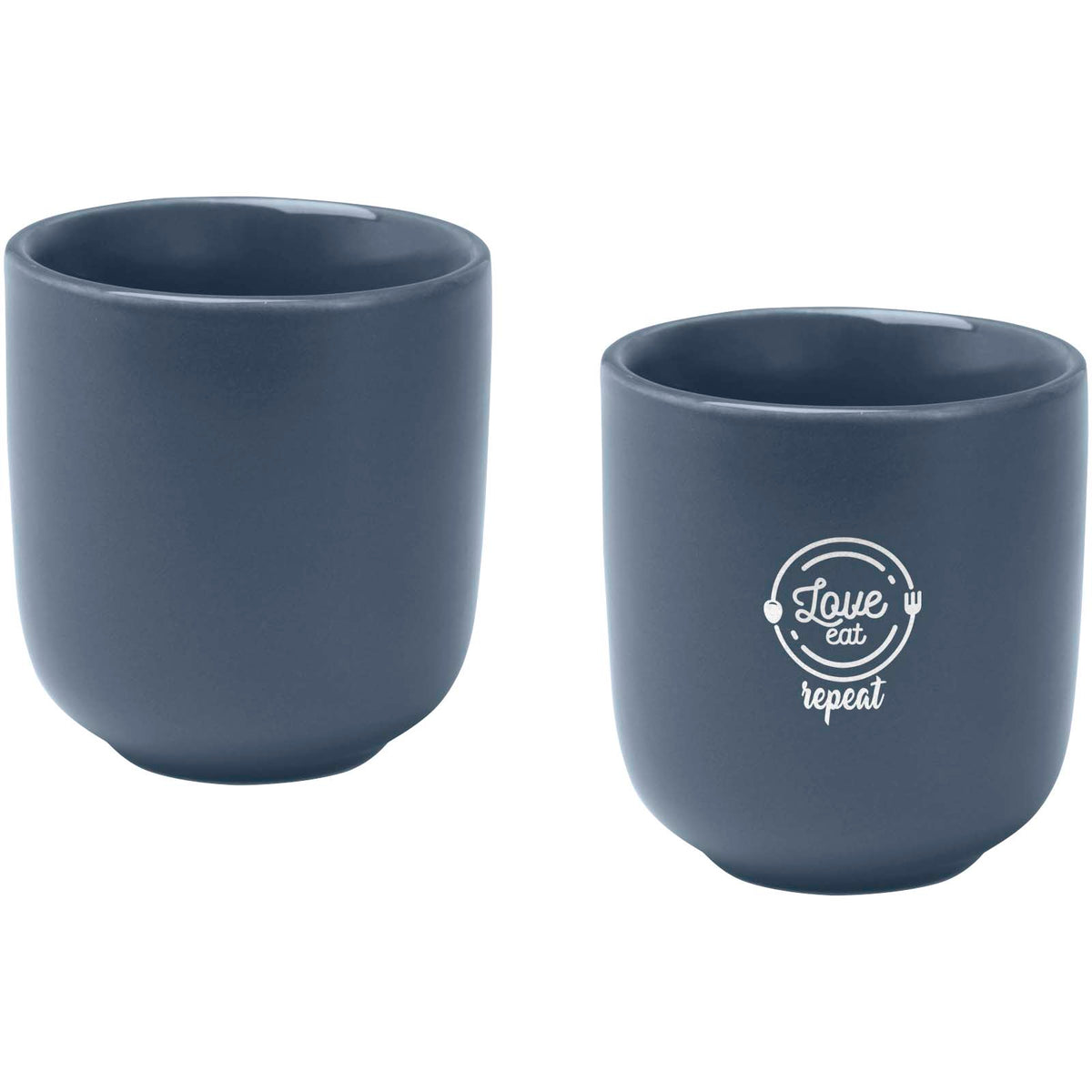 Male 90 ml espressokoppar av keramik – set om två med matt finish