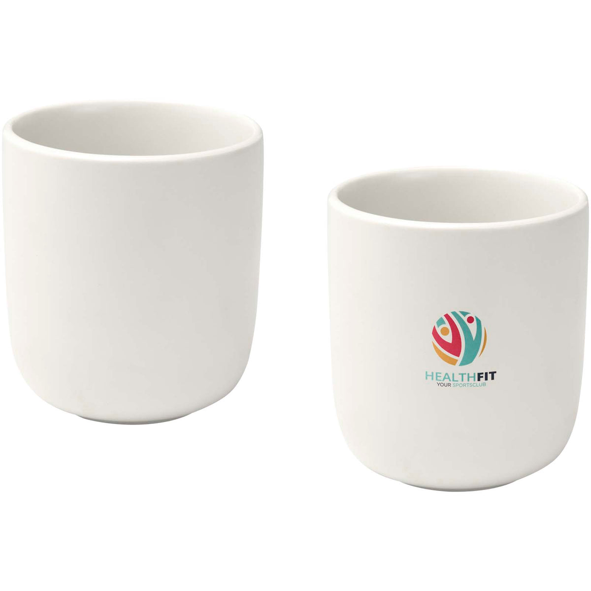 Male 200 ml keramikmuggar – set om två med matt finish