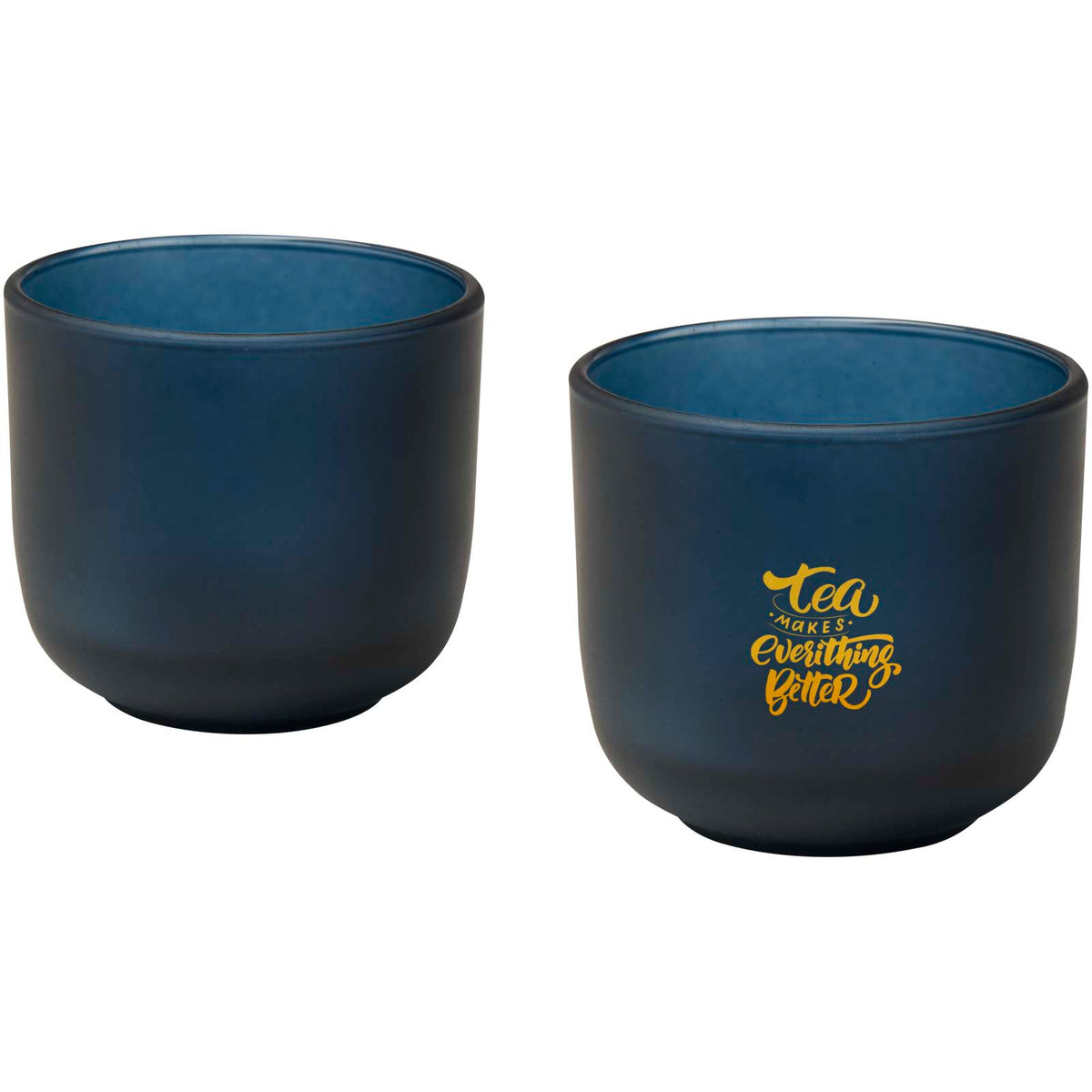 Male 200 ml glasmuggar – set om två med matt finish