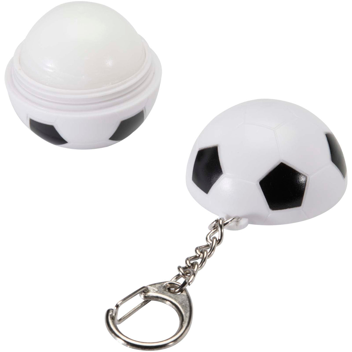 Rami fotbollsformat läppbalsam med vanilj och SPF 15 med nyckelring