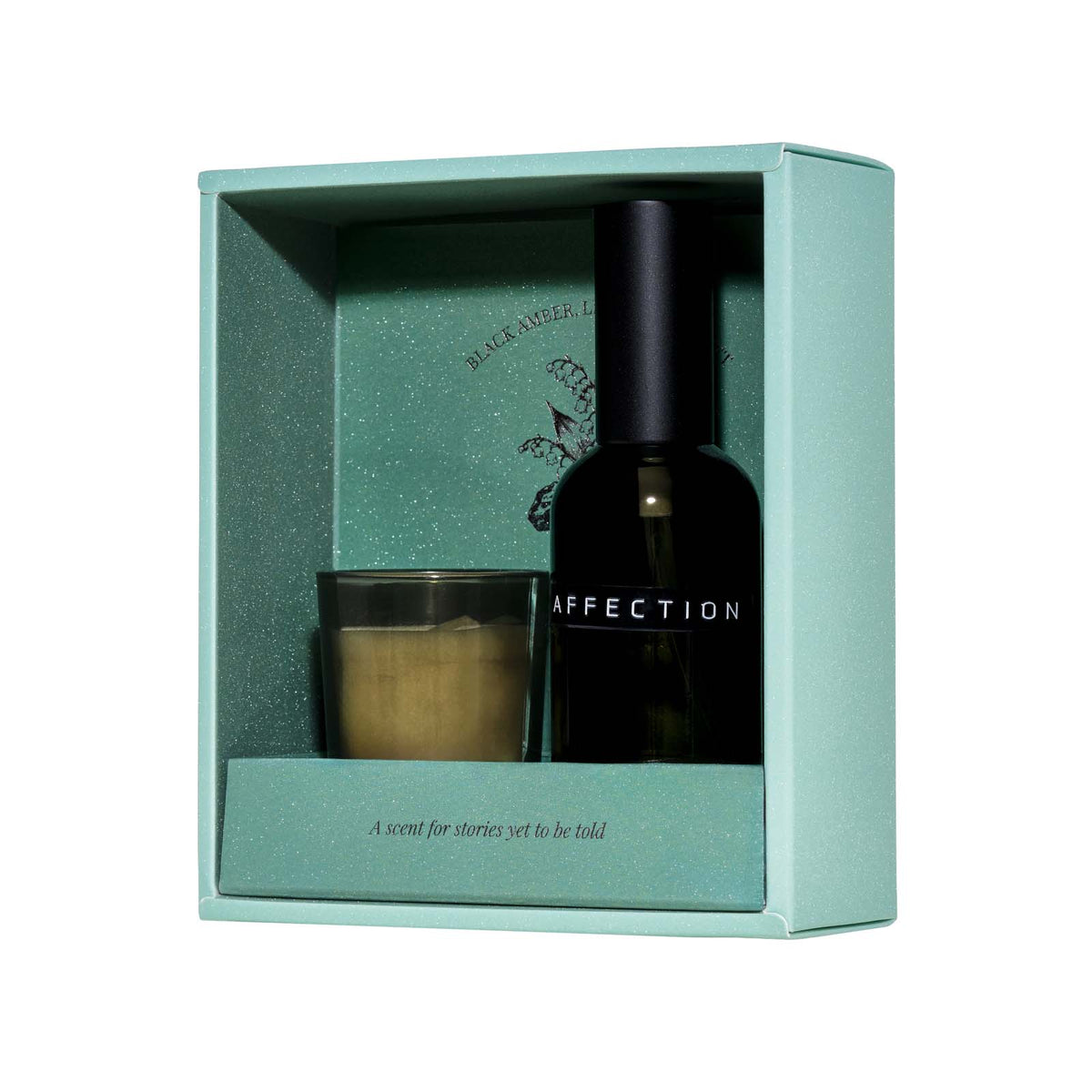 Wellmark gåvoset med 100 ml rumsdoft och 70 ml Tender Affection-ljus