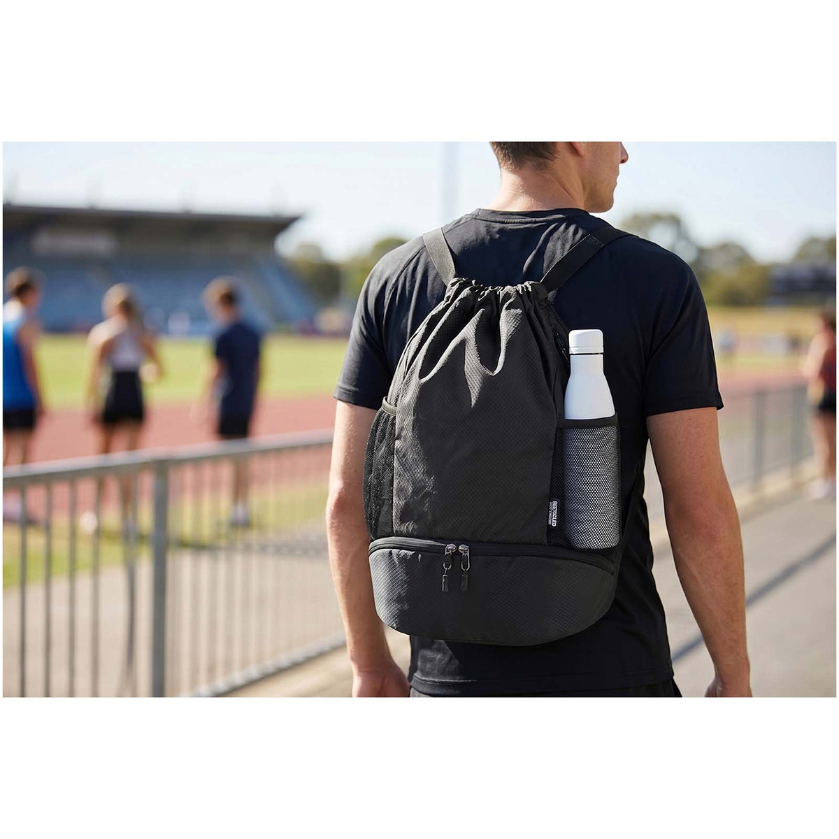 Varyon sportväska med dragsko och bottenfack av GRS-återvunnet material 18 l