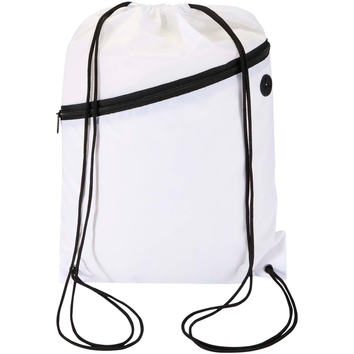 Oriole RPET-gympapåse med dragsko och framficka med dragkedja 5 liter
