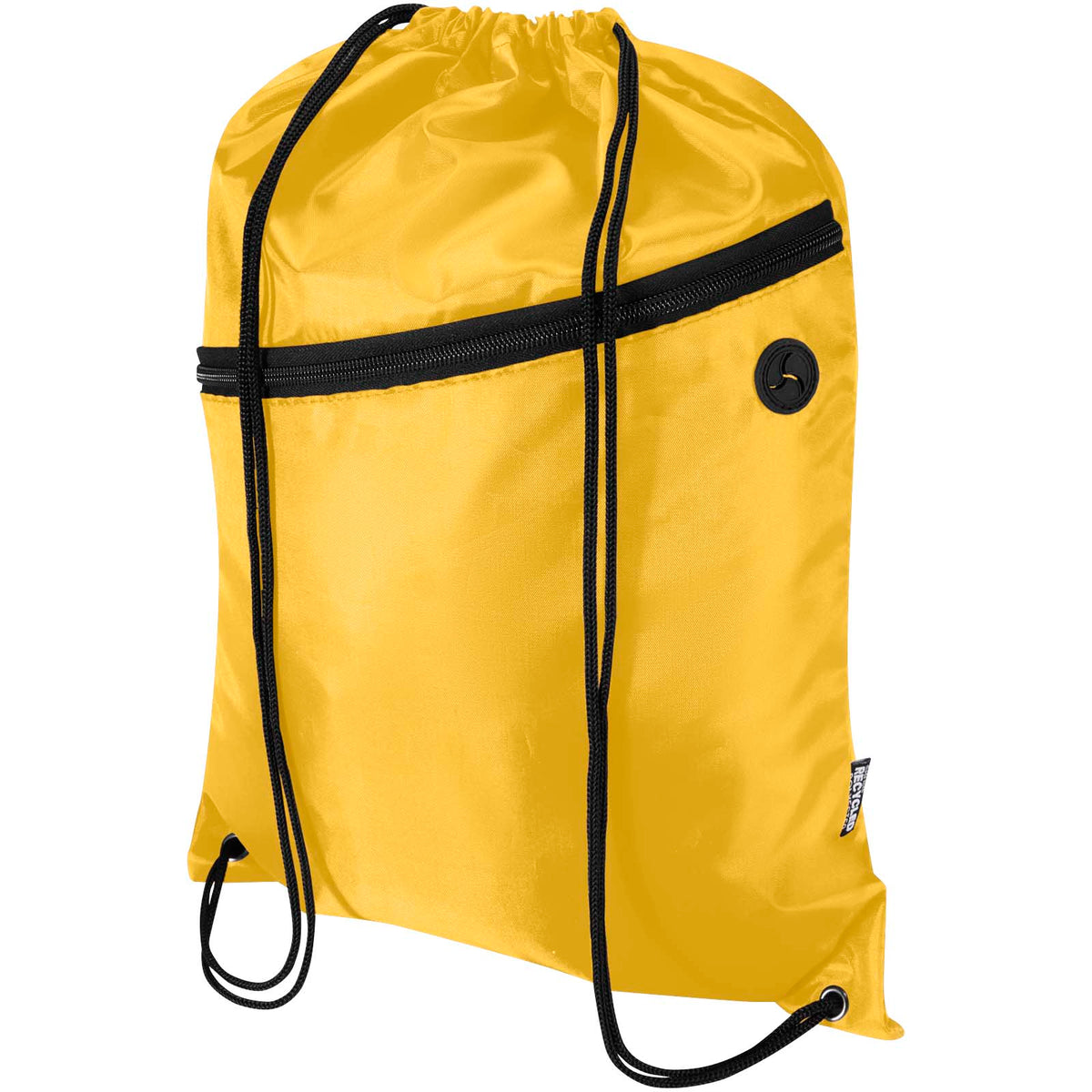 Oriole RPET-gympapåse med dragsko och framficka med dragkedja 5 liter