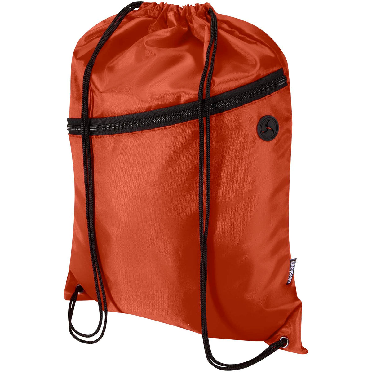 Oriole RPET-gympapåse med dragsko och framficka med dragkedja 5 liter