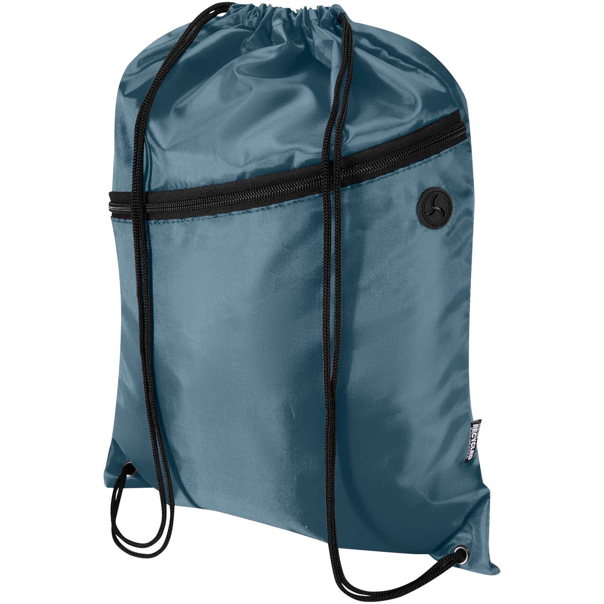 Oriole RPET-gympapåse med dragsko och framficka med dragkedja 5 liter