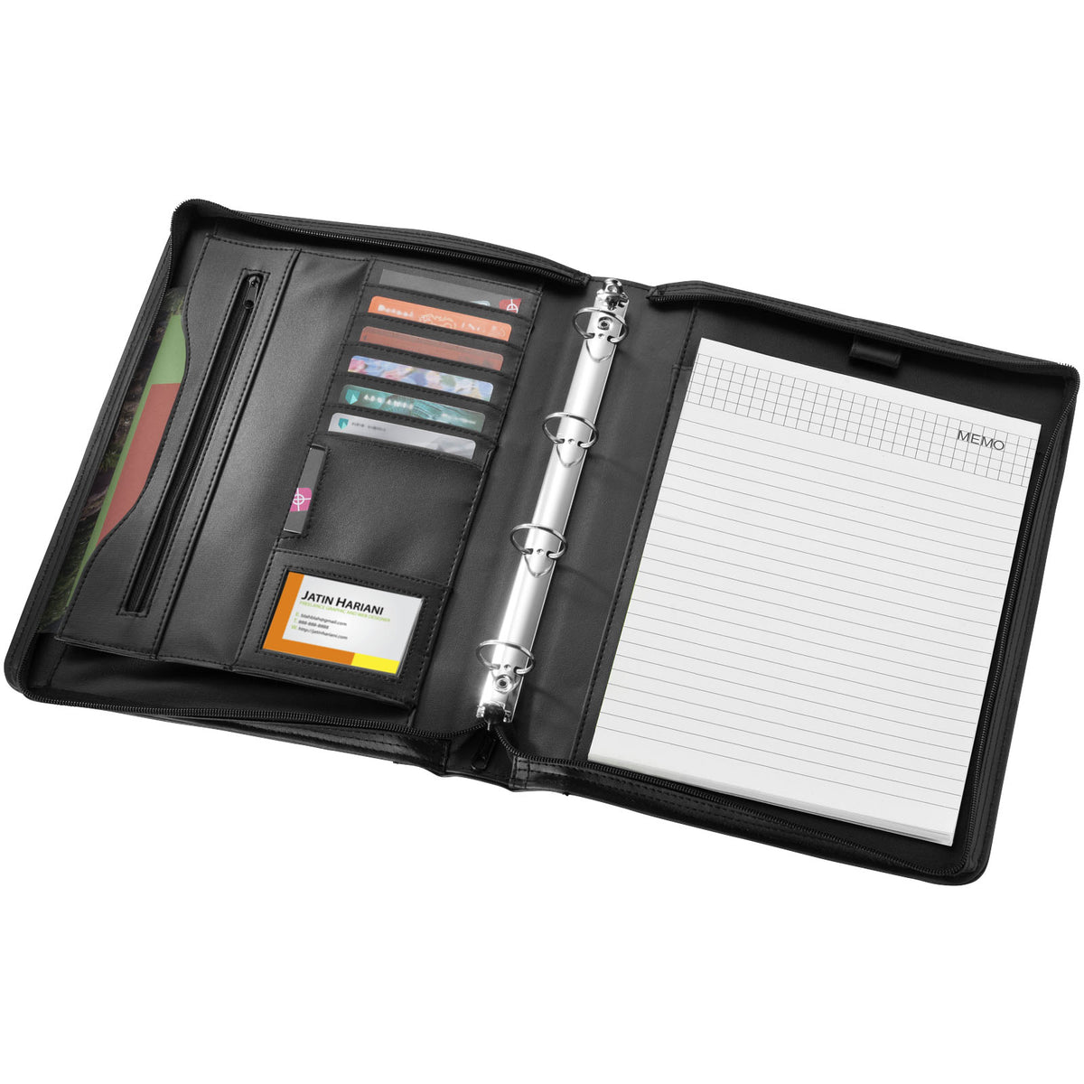 Ebony A4-mapp med handtag