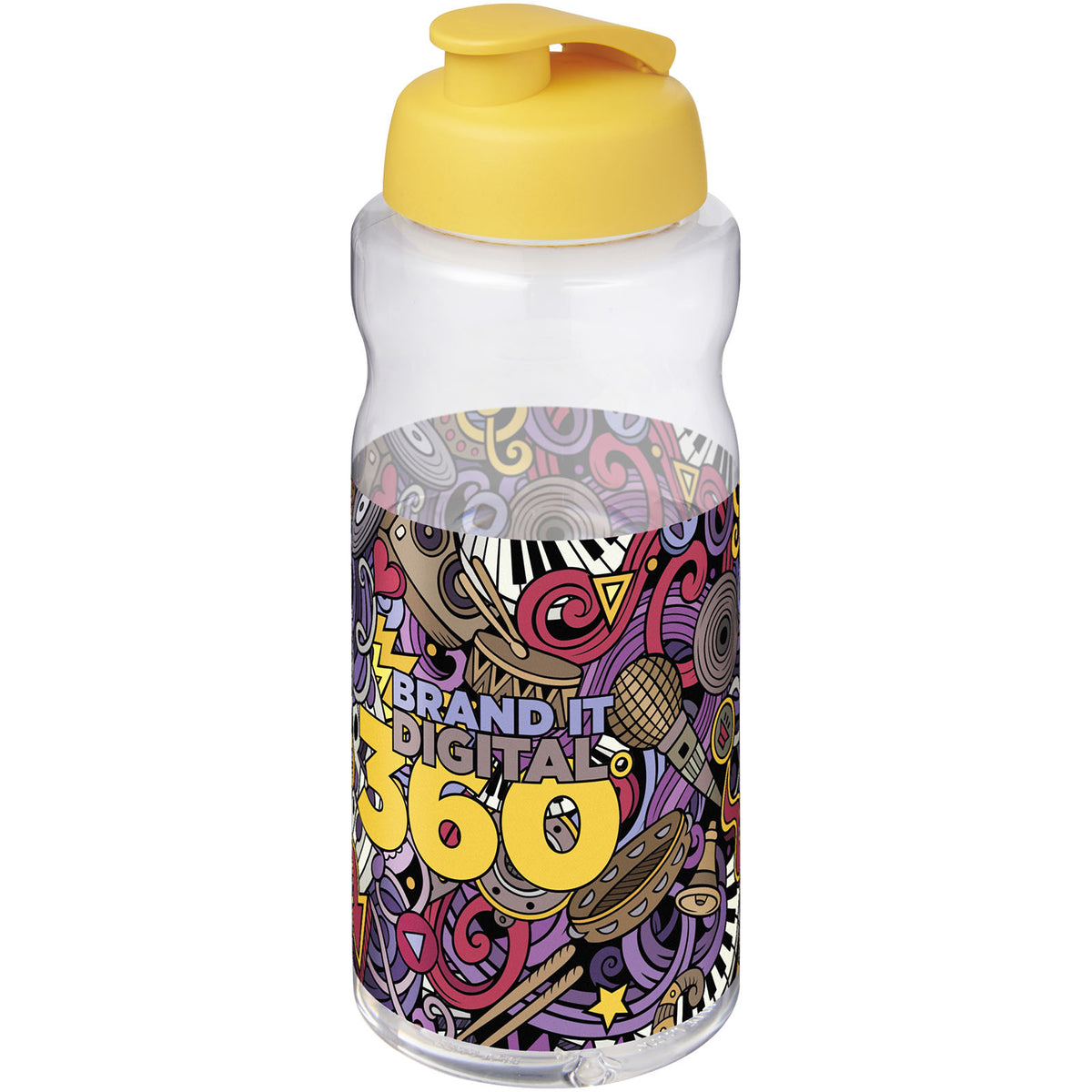 H2O Active® Big Base 1-liters sportflaska med uppfällbart lock