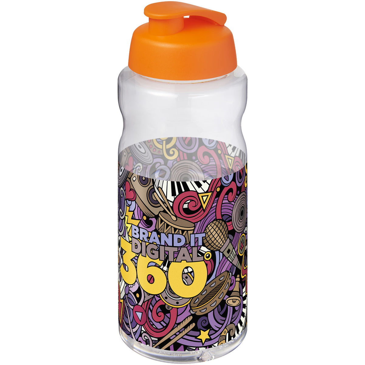 H2O Active® Big Base 1-liters sportflaska med uppfällbart lock