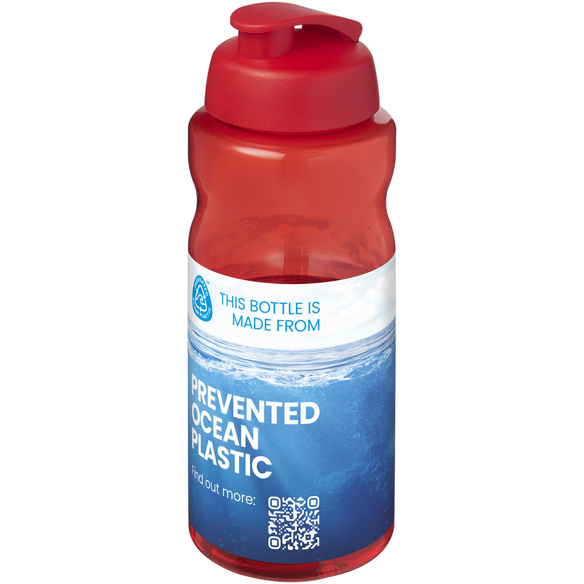 H2O Active® Eco Big Base 1-liters sportflaska med uppfällbart lock