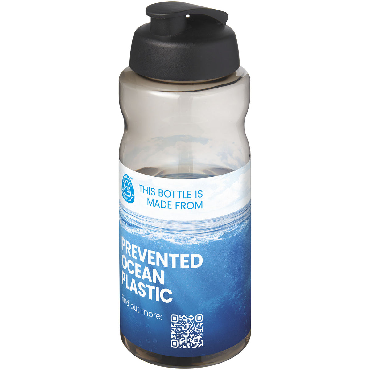 H2O Active® Eco Big Base 1-liters sportflaska med uppfällbart lock