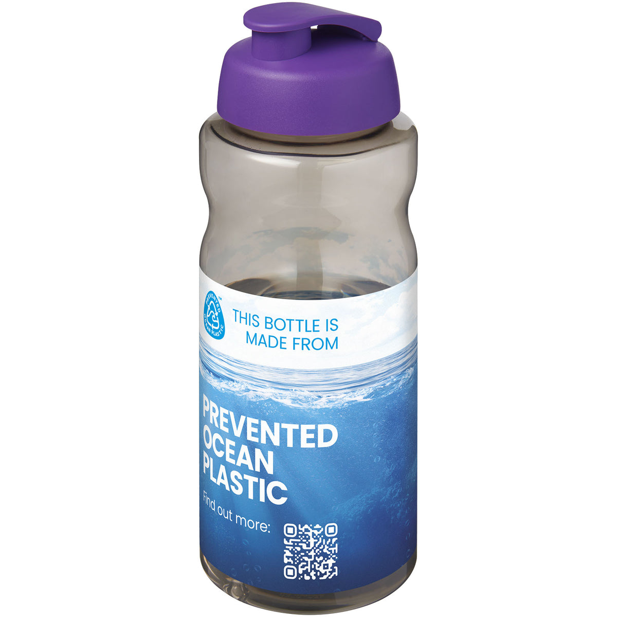 H2O Active® Eco Big Base 1-liters sportflaska med uppfällbart lock