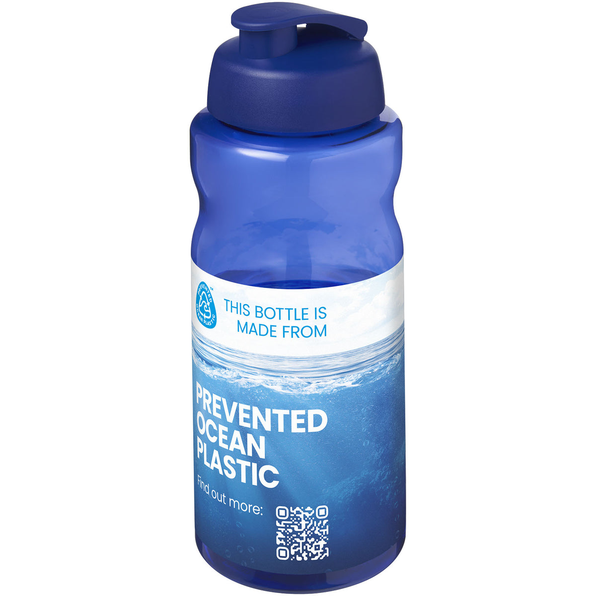 H2O Active® Eco Big Base 1-liters sportflaska med uppfällbart lock