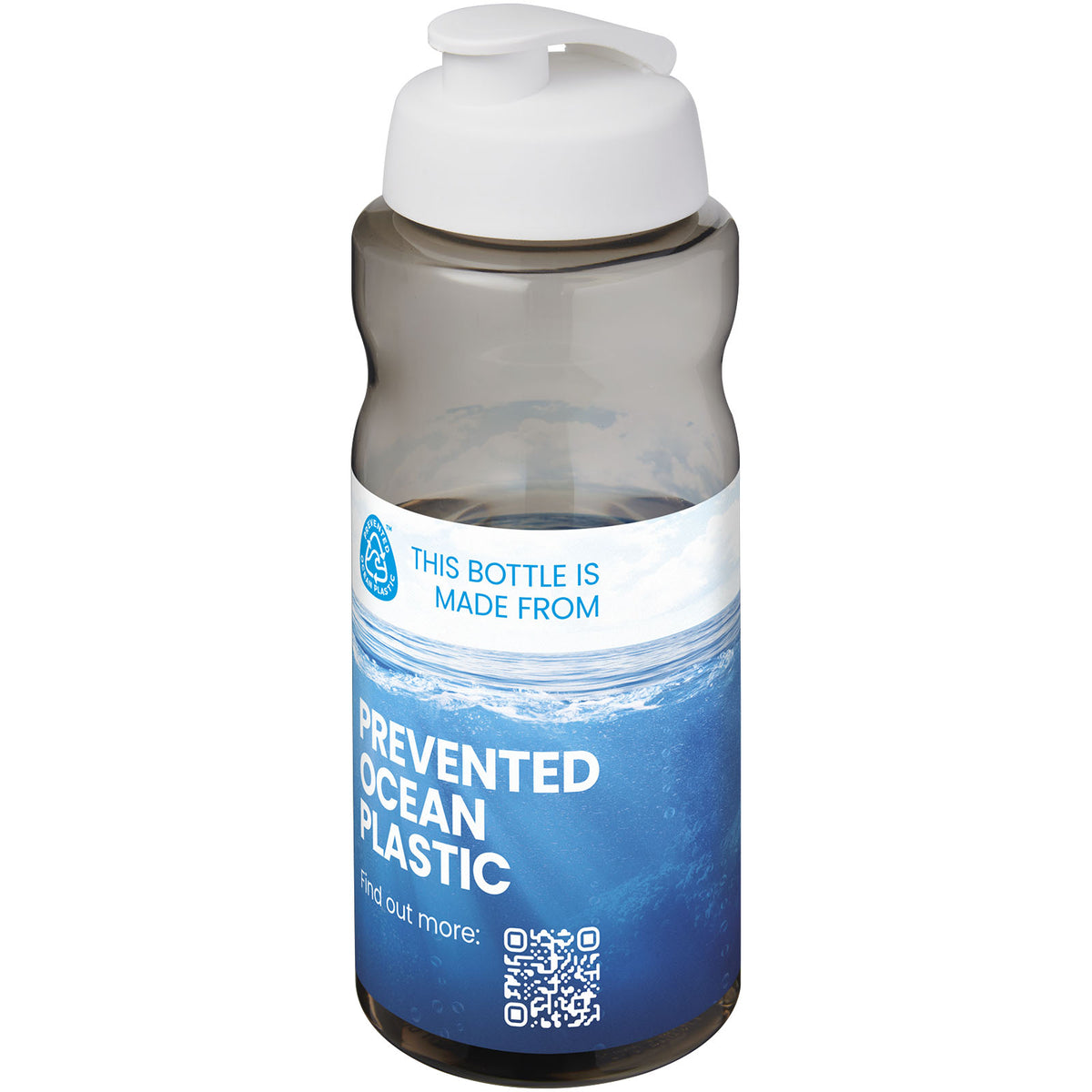H2O Active® Eco Big Base 1-liters sportflaska med uppfällbart lock
