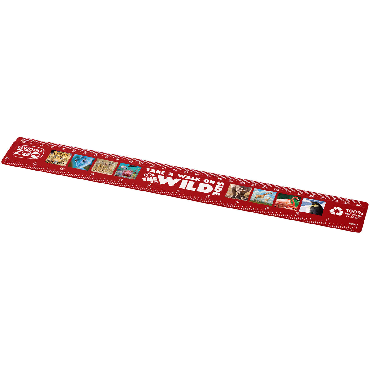 Refari 30 cm linjal av återvunnen plast