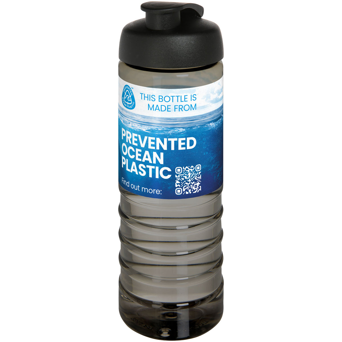 H2O Active® Eco Treble 750 ml sportflaska med uppfällbart lock