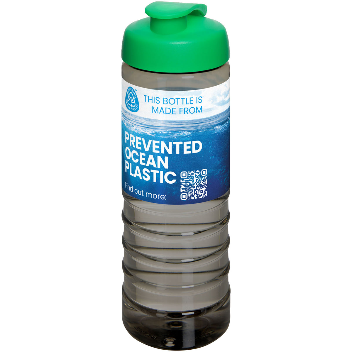 H2O Active® Eco Treble 750 ml sportflaska med uppfällbart lock