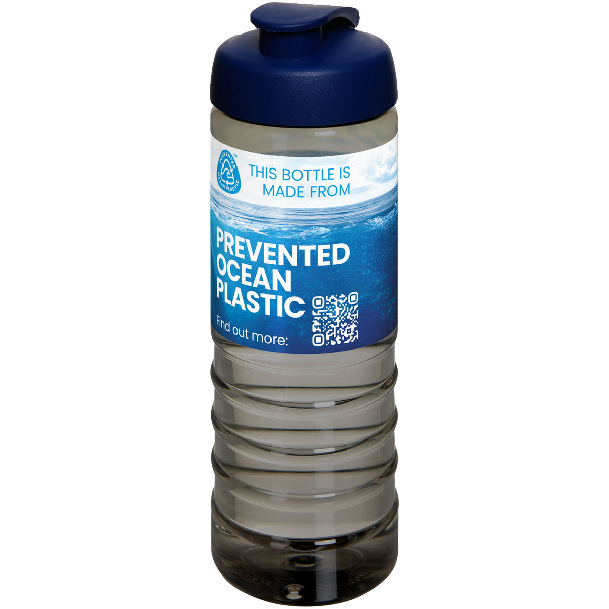 H2O Active® Eco Treble 750 ml sportflaska med uppfällbart lock