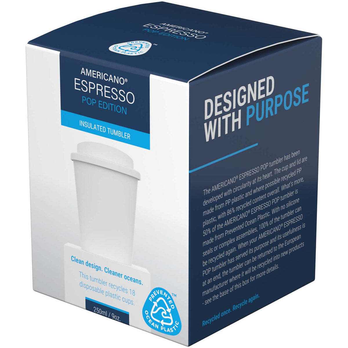 Americano® Espresso POP 250 ml mugg med spillsäkert lock