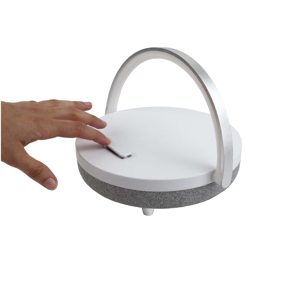 Prixton 4-i-1 Bluetooth®-högtalare på 10 W med LED-lampa och trådlös laddningsbas