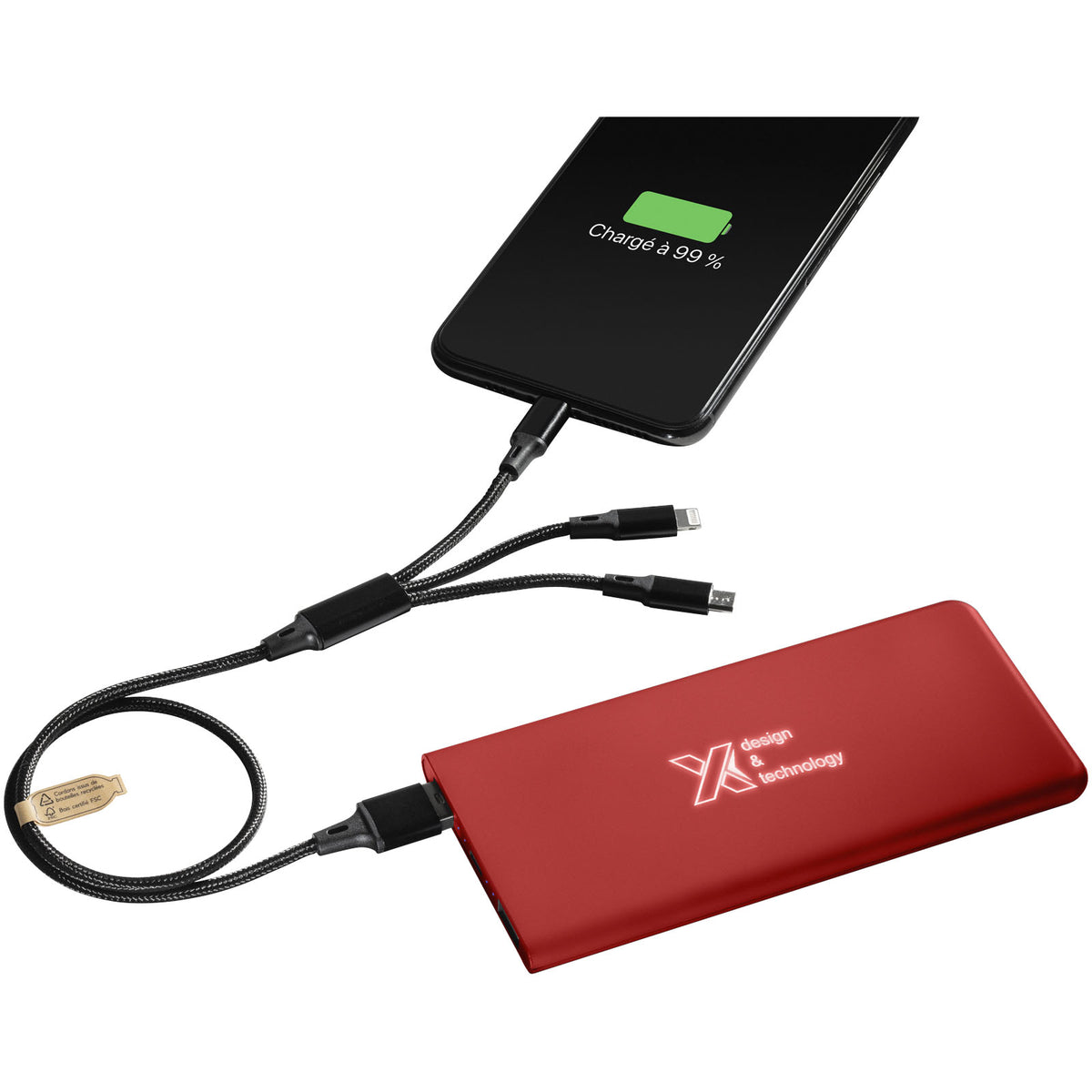 SCX.design P15 light-up 5000 mAh powerbank