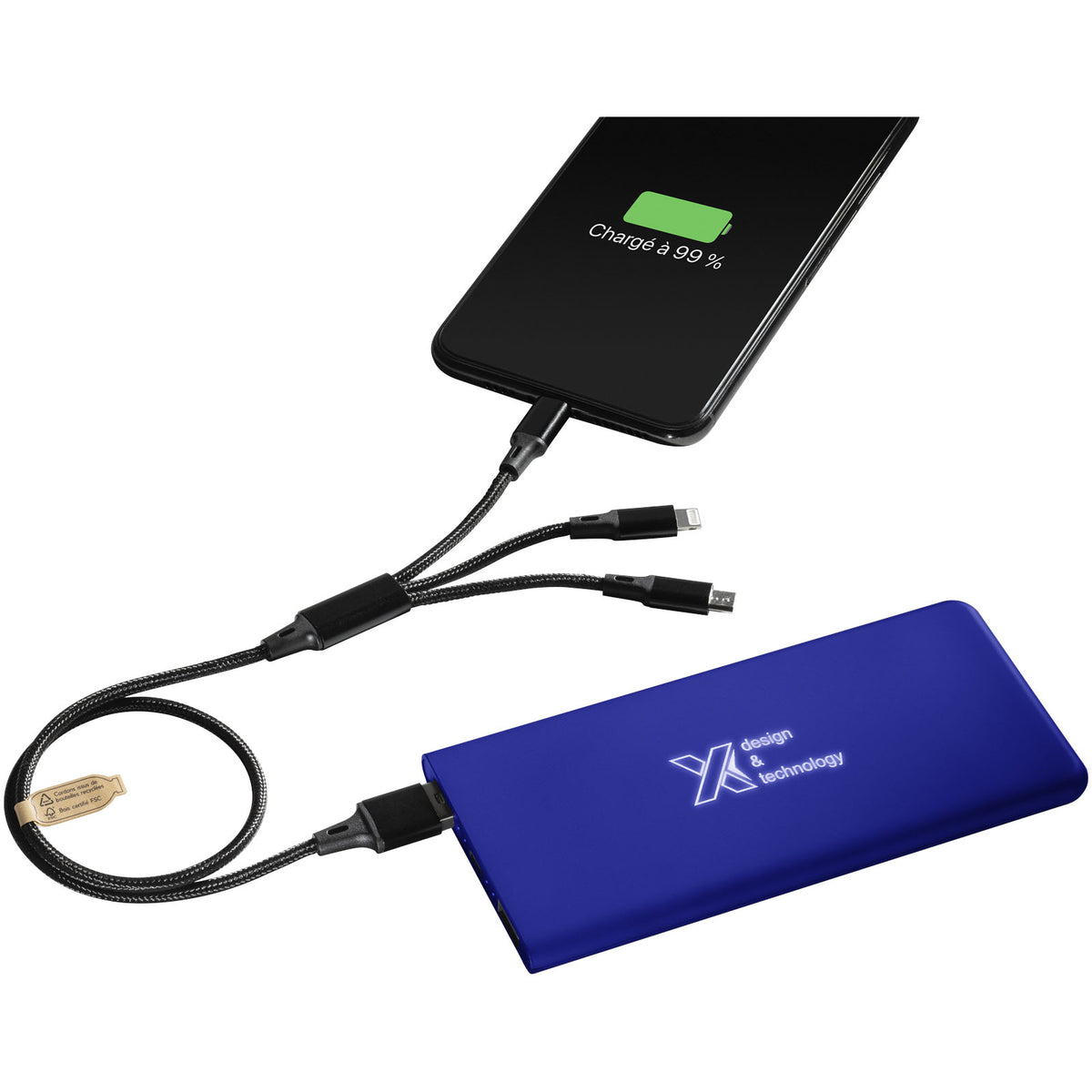SCX.design P15 light-up 5000 mAh powerbank