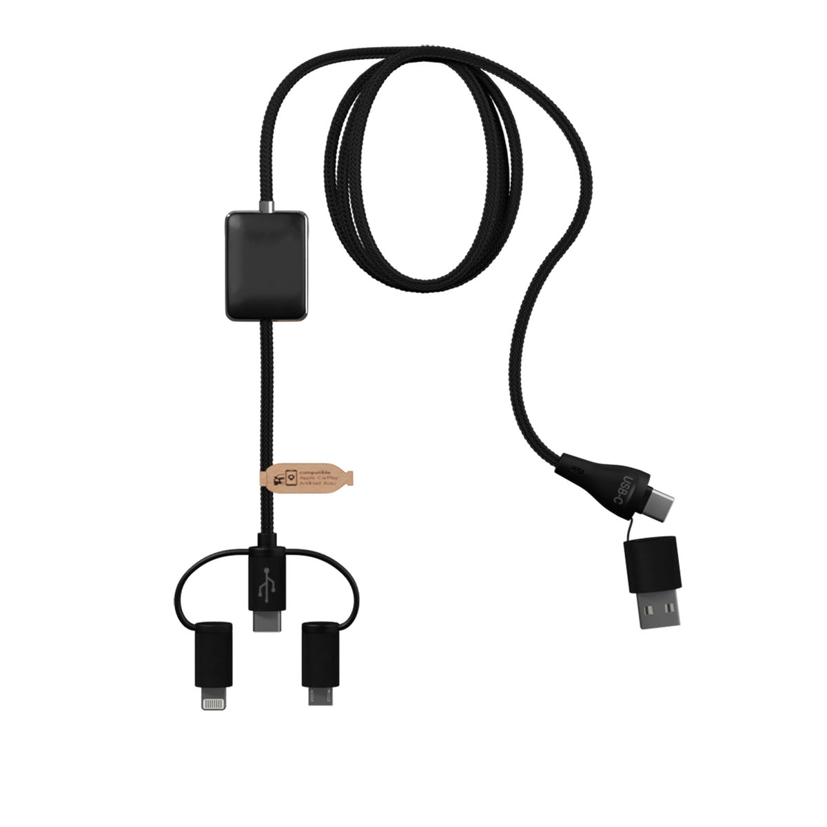 SCX.design C48 CarPlay 5-i-1-laddningssladd