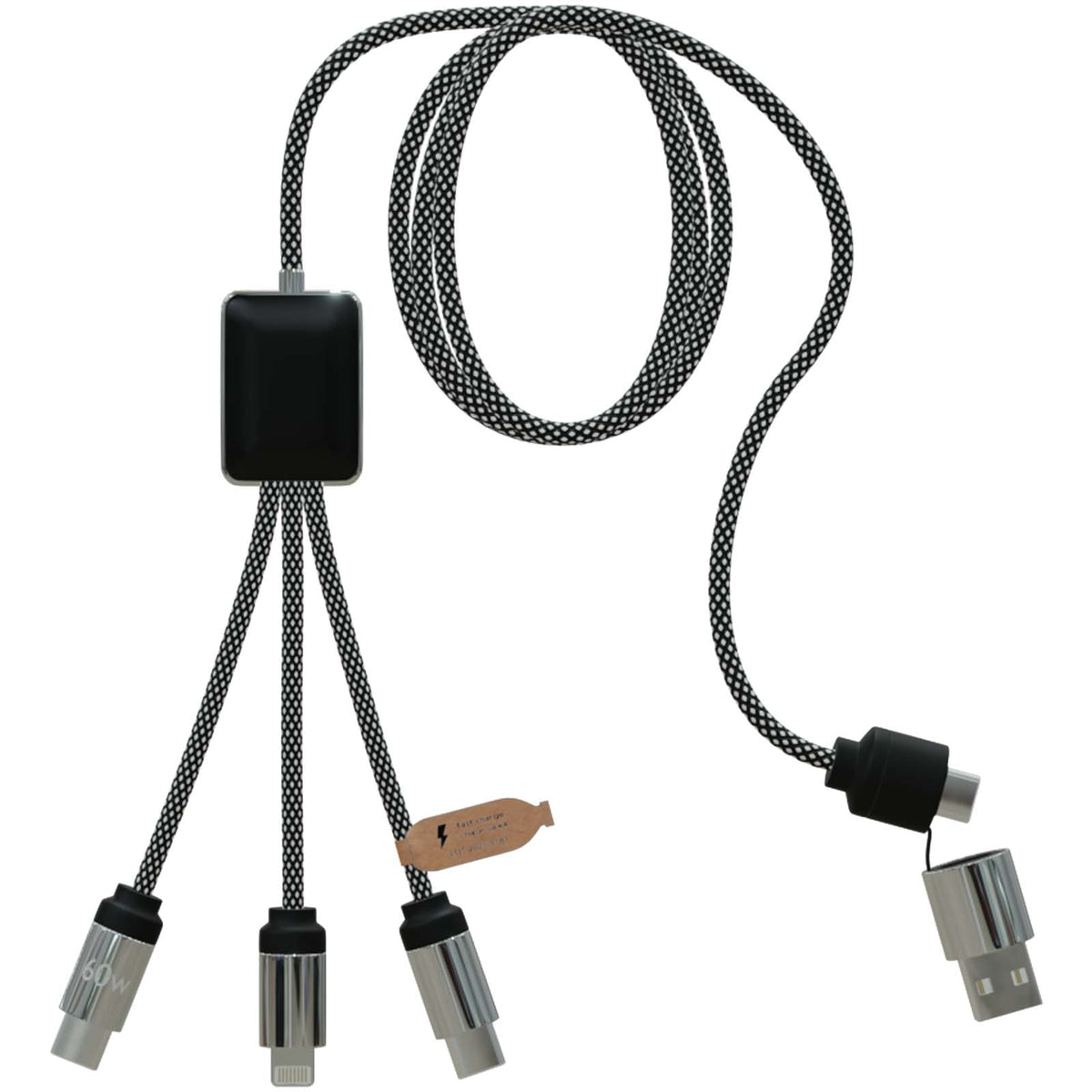 SCX.design C33 Type-C-laddningssladd på 60 W med dubbelupplyst logotyp
