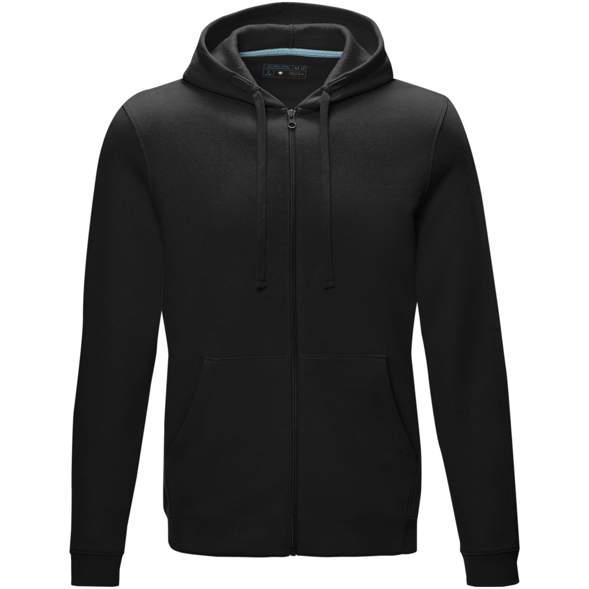 Ruby herrhoodie med hel dragkedja ekologisk