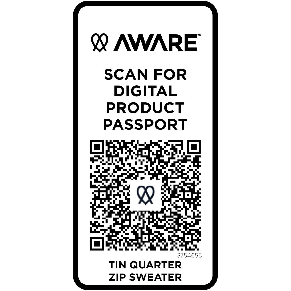 Tin 280 g/m² unisex Aware™ tröja med kvartsdragkedja av återvunnet material