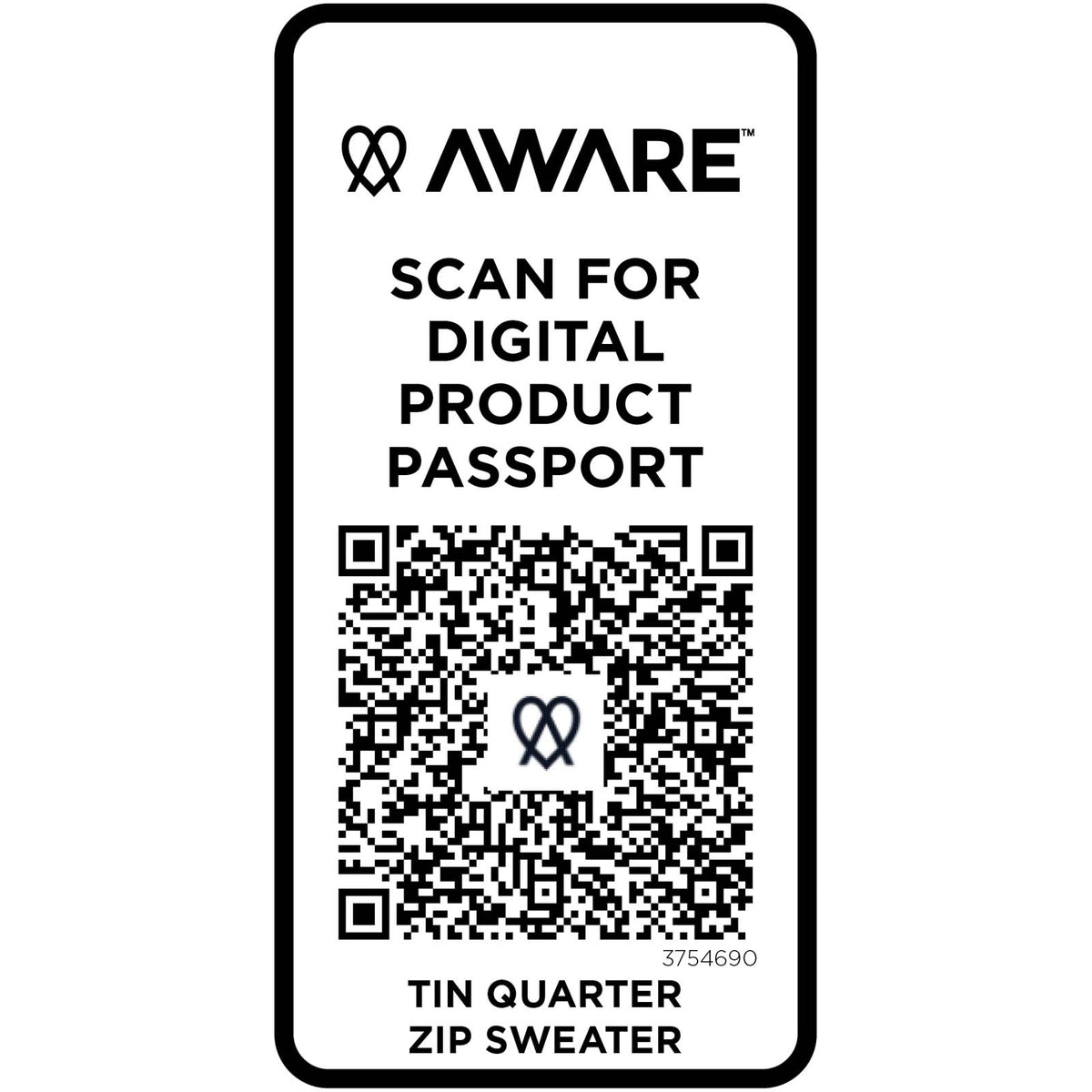 Tin 280 g/m² unisex Aware™ tröja med kvartsdragkedja av återvunnet material